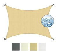 Sol Royal Voile d'ombrage 400x300cm Sable - SolVision PS9 - PES Tissus deperlant- Protection solaire et UV