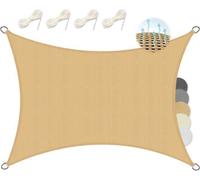 Sol Royal Voile d'Ombrage Rectangulaire 4x3 m HDPE SolVision HS9 - Toile Ombrage Tissue Respirant & UV Protection Solaire Balcon, Piscine - Voile Jardin Terrasse Patio 400x300 cm Sable