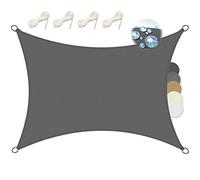 Sol Royal Voile d'Ombrage Rectangulaire 3x4m Imperméable PES SolVision PS9 - Toile Protection Solaire et UV pour Pergola avec Fixation - Brise Vue Anthracite pour Patio, Terrasse, Balcon & Jardin