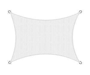 Sol Royal Voile d'Ombrage Rectangulaire 4x2 m HDPE SolVision HS9 - Toile Ombrage Tissue Respirant & UV Protection Solaire Balcon, Piscine - Voile Jardin Terrasse Patio 400x200 cm Blanc