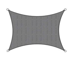 Sol Royal Voile d'Ombrage Rectangulaire 4x2 m HDPE SolVision HS9 - Toile Ombrage Tissue Respirant & UV Protection Solaire Balcon, Piscine - Voile Jardin Terrasse Patio 400x200 cm Anthracite