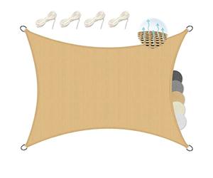 Sol Royal Voile d'Ombrage Rectangulaire 4x5 m HDPE SolVision HS9 - Toile Ombrage Tissue Respirant & UV Protection Solaire Balcon, Piscine - Voile Jardin Terrasse Patio 400x500 cm Sable