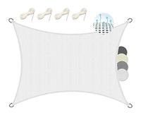 Sol Royal Voile d'Ombrage Rectangulaire 3x2 m HDPE SolVision HS9 - Toile Ombrage Tissue Respirant & UV Protection Solaire Balcon, Piscine - Voile Jardin Terrasse Patio 300x200 cm Blanc