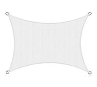 Sol Royal Voile d'ombrage rectangulaire HDPE SolVision Respirant UV Piscine | 400x200cm 4x2m blanc toile tissue balcon jardin terrasse patio Protection Solaire perméable l'eau exterieur Shade Sails HS9
