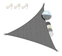 Sol Royal Voile d'Ombrage Triangulaire 3x3x3 m HDPE SolVision HS9 - Toile Ombrage Tissue Respirant & UV Protection Solaire Balcon, Piscine - Voile Jardin Terrasse Patio 300x300x300 cm Anthracite