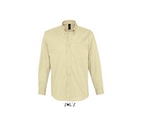 Sol’S Bel Air - Chemise Homme à Manches Longues - 100% Coton émérisé pour Un Toucher Doux et agréable - Beige - 4XL
