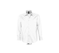 Sol’S Brighton - Chemise Homme à Manches Longues - Confortable avec Son Tissu en Stretch et Easycare - Blanc - M