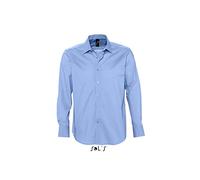 Sol’S Brighton - Chemise Homme à Manches Longues - Confortable avec Son Tissu en Stretch et Easycare - Ciel Vif - M