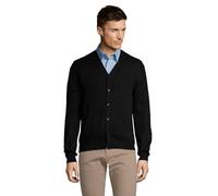 Sol’S Golden - Gilet Homme boutonné à col V - Cardigan d’Hiver et de mi-Saison - Noir - L