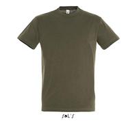 Sol’S Imperial - Tee-Shirt Homme Manches Courtes à col Rond - 100% Coton épais - Army - M