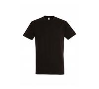 Sol’S Imperial - Tee-Shirt Homme Manches Courtes à col Rond - 100% Coton épais - Chocolat - M