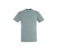 Sol’S Imperial - Tee-Shirt Homme Manches Courtes à col Rond - 100% Coton épais - Gris Chiné - 5XL