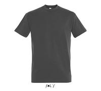 Sol’S Imperial - Tee-Shirt Homme Manches Courtes à col Rond - 100% Coton épais - Gris Foncé - S