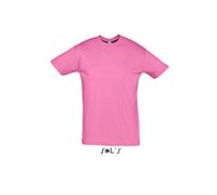 Sol’S Imperial - Tee-Shirt Homme Manches Courtes à col Rond - 100% Coton épais - Rose Orchidée - L