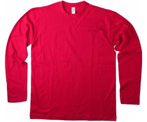 Sol’S Monarch - Tee-Shirt Homme à Manches Longues - col Rond - 100% Coton - Orange - M