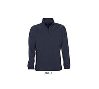 Sol’S Ness - Sweat Shirt Polaire Homme - Col Montant à Zip - Tissu avec Finition Anti-bouloche - Marine - 4XL