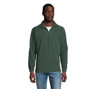 Sol’S Ness - Sweat Shirt Polaire Homme - Col Montant à Zip - Tissu avec Finition Anti-bouloche - Vert Sapin - XXL