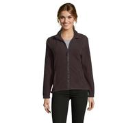 Sol’S North - Veste Polaire Femme - Matière Micro Polaire - Anti-bouloche - Poignées élastiquées - Chocolat Foncé - XL
