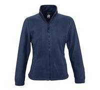 Sol’S North - Veste Polaire Femme - Matière Micro Polaire - Anti-bouloche - Poignées élastiquées - Marine - L