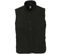 Sol’S Norway - Gilet Polaire Mixte sans Manche - Col Montant doublé - Anti-bouloche - Noir - 5XL