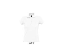 Sol’S Passion - Polo Femme - Coupe ajustée - 100% Coton - Blanc - S
