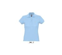 Sol’S Passion - Polo Femme - Coupe ajustée - 100% Coton - Ciel Piqué - M