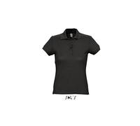 Sol’S Passion - Polo Femme - Coupe ajustée - 100% Coton - Noir - S