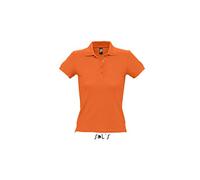 Sol’S People - Polo Femme en Maille piquée - 100% Coton - Orange - M