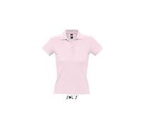 Sol’S People - Polo Femme en Maille piquée - 100% Coton - Rose Pâle - S