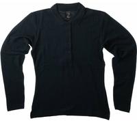 Sol’S Podium - Polo Femme à Manches Longues et col boutonné - Coupe cintrée - 100% Coton peigné - Ciel Piqué - L