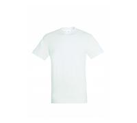 Sol’S Regent - Tee-Shirt Homme Manches Courtes à col Rond - 100% Coton Semi-peigné - Blanc - XS