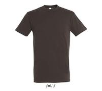 Sol’S Regent - Tee-Shirt Homme Manches Courtes à col Rond - 100% Coton Semi-peigné - Chocolat - L