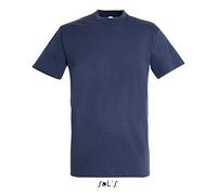 Sol’S Regent - Tee-Shirt Homme Manches Courtes à col Rond - 100% Coton Semi-peigné - Denim - L
