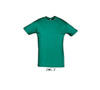 Sol’S Regent - Tee-Shirt Homme Manches Courtes à col Rond - 100% Coton Semi-peigné - Emeraude - M