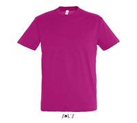 Sol’S Regent - Tee-Shirt Homme Manches Courtes à col Rond - 100% Coton Semi-peigné - Fuchsia - S