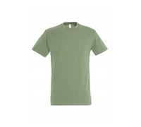 Sol’S Regent - Tee-Shirt Homme Manches Courtes à col Rond - 100% Coton Semi-peigné - Kaki - L