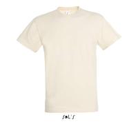 Sol’S Regent - Tee-Shirt Homme Manches Courtes à col Rond - 100% Coton Semi-peigné - Naturel - L
