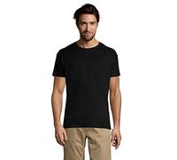 Sol’S Regent - Tee-Shirt Homme Manches Courtes à col Rond - 100% Coton Semi-peigné - Noir Profond - XXL