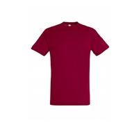 Sol’S Regent - Tee-Shirt Homme Manches Courtes à col Rond - 100% Coton Semi-peigné - Rouge Tango - XL