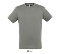 Sol’S Regent - Tee-Shirt Homme Manches Courtes à col Rond - 100% Coton Semi-peigné - Zinc - XL