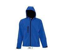 Sol’S Replay - Softshell Homme à Capuche - Veste zippée à Manches Longues imperméable et Respirante - Royal - XS