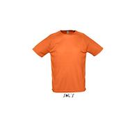 Sol’S Sporty - Tee Shirt Sport Homme - Manches Courtes raglantes - Technologie Dry fit - Anti-Transpirant - Orange - XXL