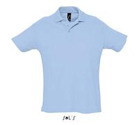 Sol’S Summer II - Polo Homme - Coupe ajustée - 100% Coton - Ciel Piqué - S