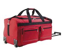SOL’S Voyager - Sac de voyage à roulettes - valise avec grand compartiment zippé - Rouge - UNIQUE