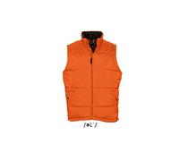 Sol’S Warm - Bodywarmer Professionnel Homme sans Manches - Modèle Coupe-Vent matelassé en Tissu déperlant - Orange - XL