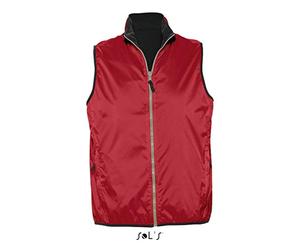 Sol’S Winner - Bodywarmer Mixte sans Manche - Réversible et déperlant avec Doublure Polaire - Rouge - L