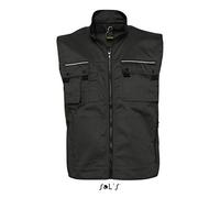 Sol’S Zenith Pro - Bodywarmer Homme de Travail - Pratique - Multipoches - Noir - XXL