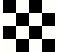 Sol Vinyle Effet Damier Noir & Blanc - Rouleau de 2m x 2m