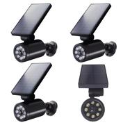 SOL1801S Caméra factice solaire - Lot de 4, LED clignotante, détecteur PIR, IP44