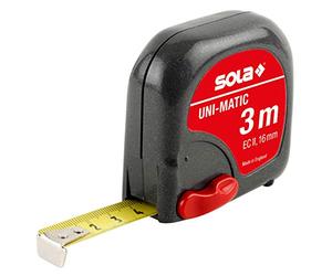 Sola 50012501 Mètre à Ruban Uni-Matic UM 3, Rouge/noir, 3 m